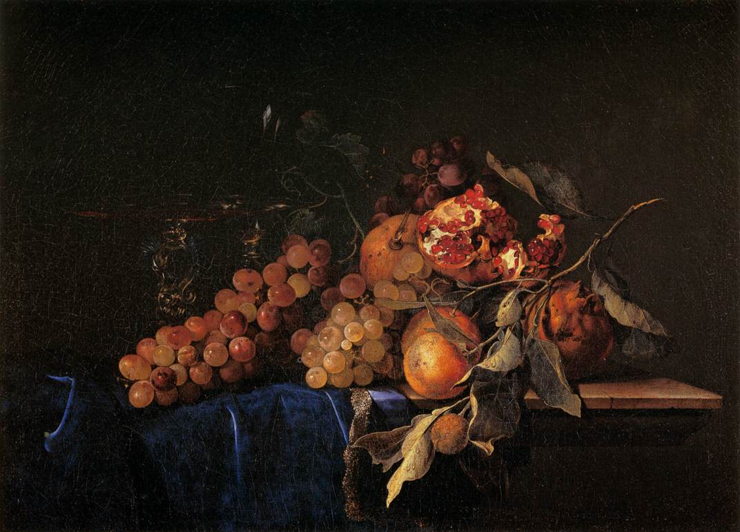 Still-Life with Fruit and a Crystal Vase by AELST, Willem van