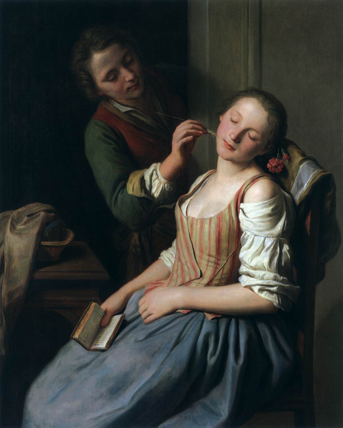 Sleeping Girl with Her Beau by