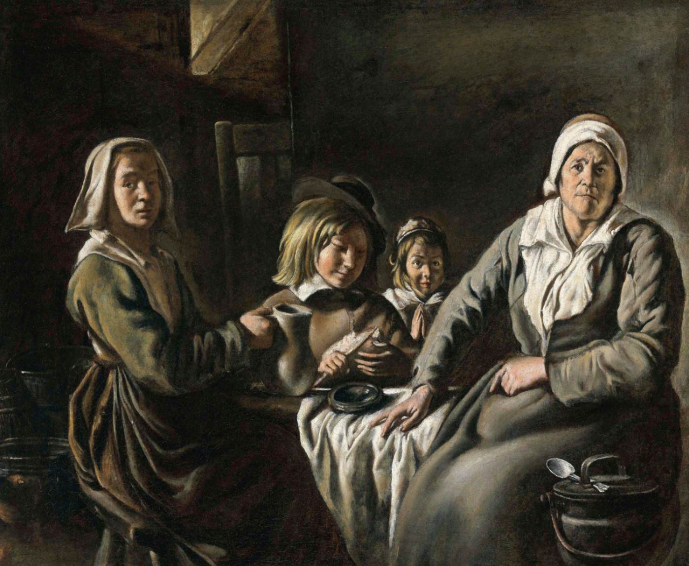 Four Figures at a Table by