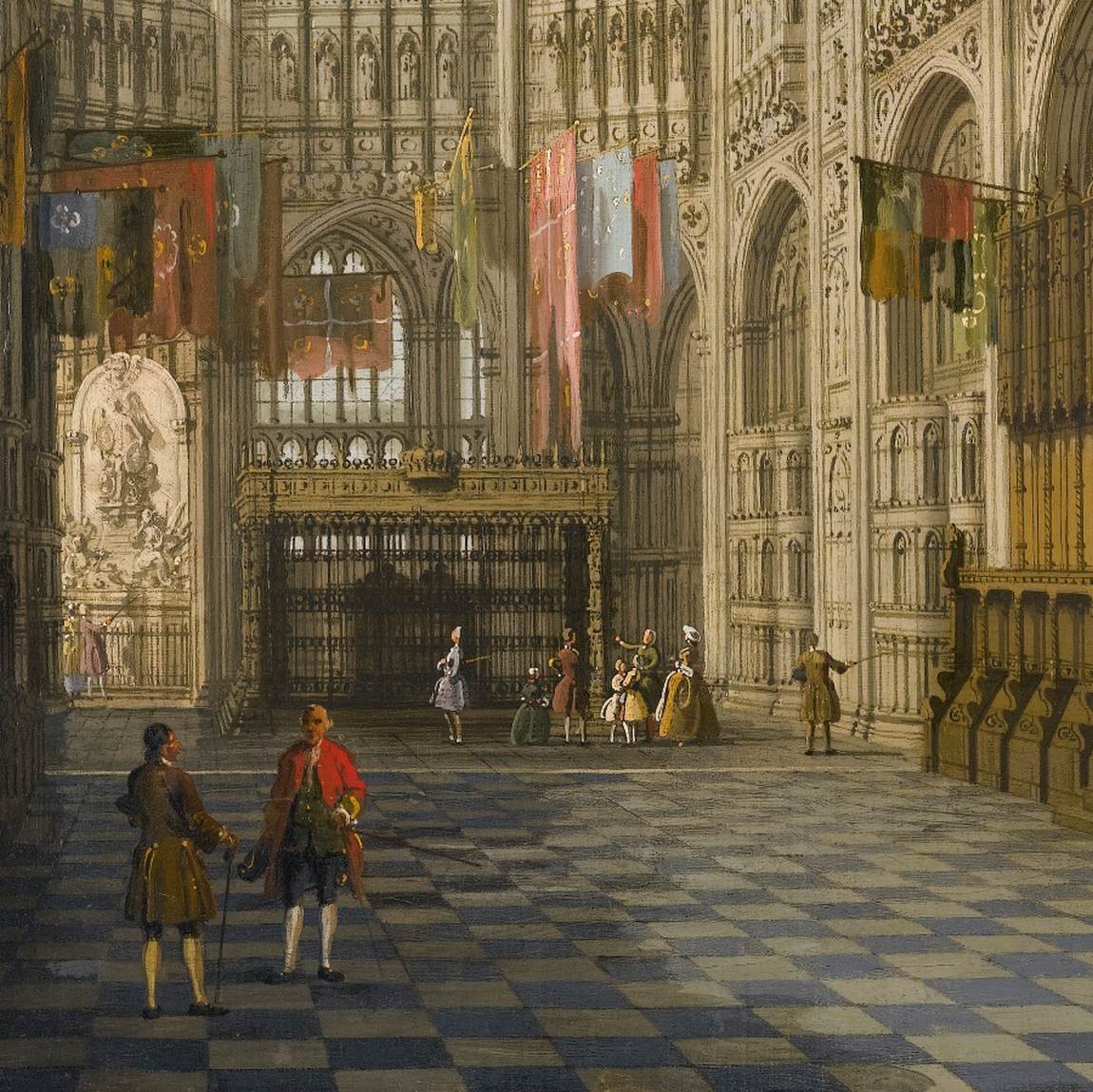 Interior View of the Henry VII Chapel, Westminster Abbey (detail) by CANALETTO