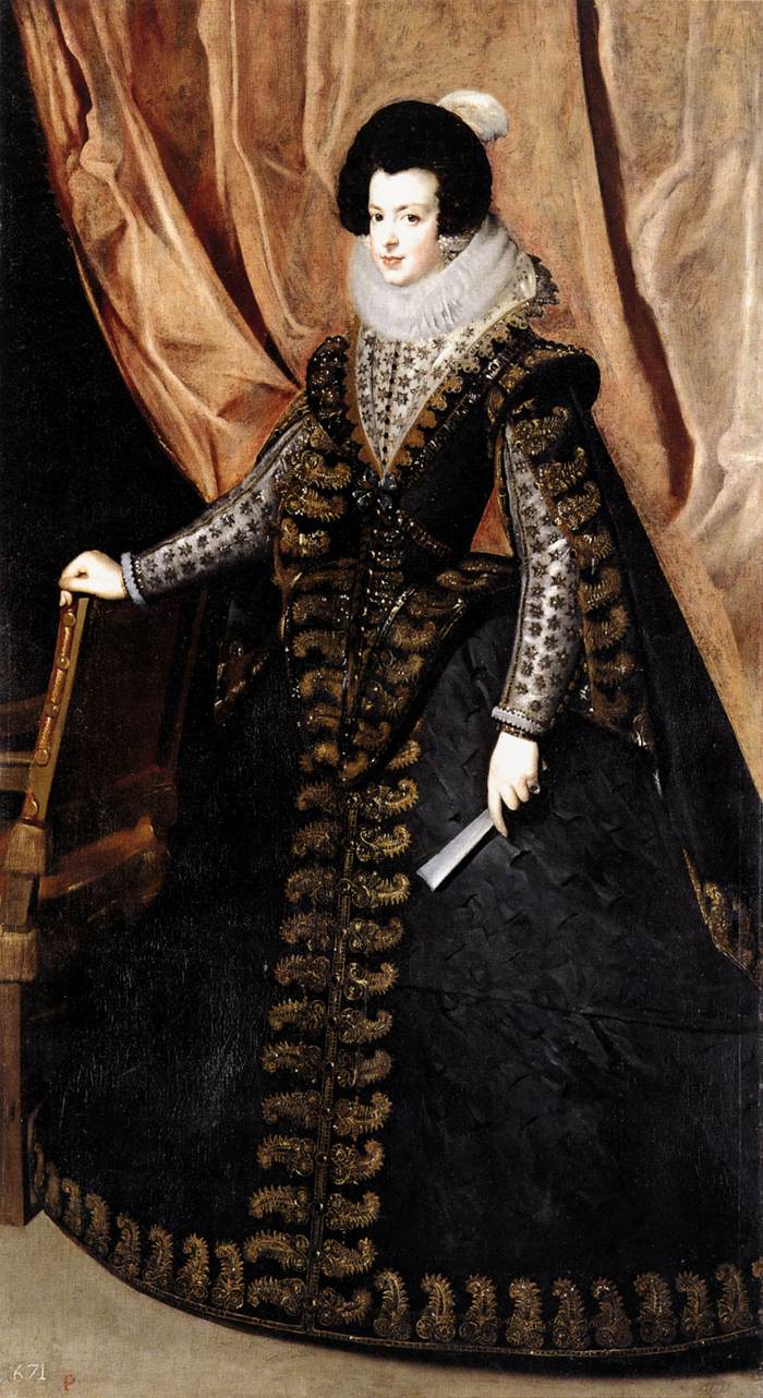 Queen Isabel, Standing by VELÁZQUEZ, Diego Rodriguez de Silva y