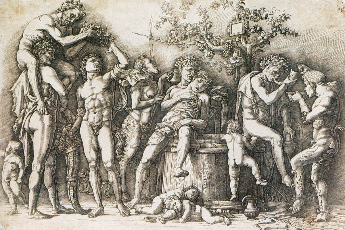 Bacchanalia with a Wine Vat by MANTEGNA, Andrea