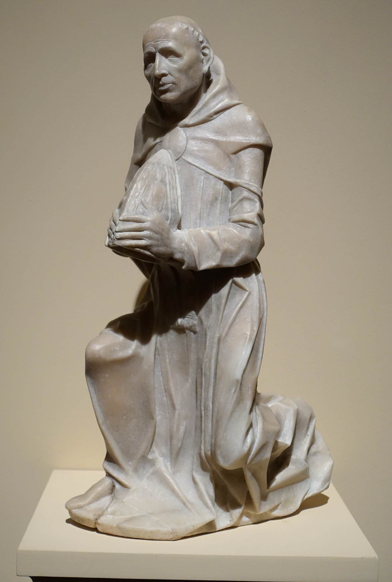 Kneeling Cleric Holding Mitre (possibly St Benedict) by