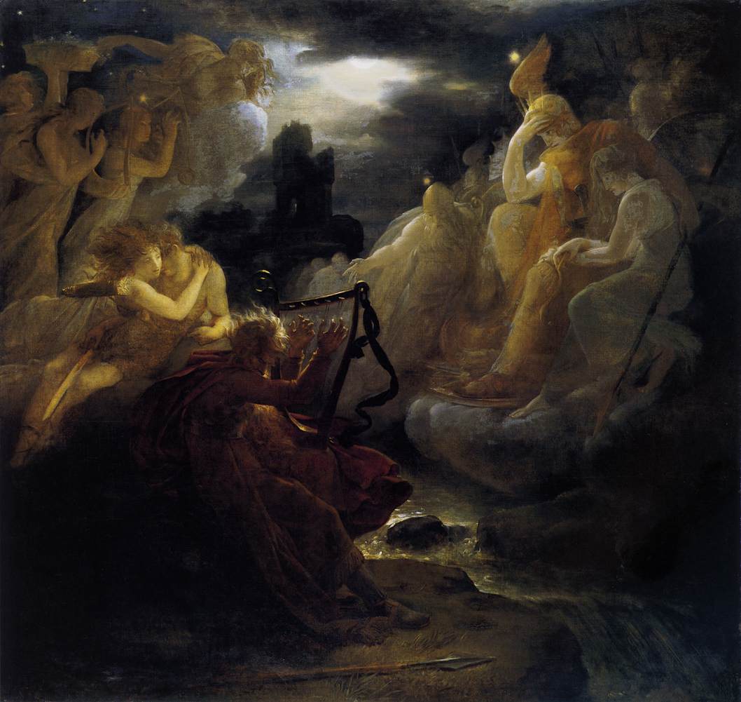 Ossian Awakening the Spirits on the Banks of the Lora with the Sound of his Harp by GÉRARD, François