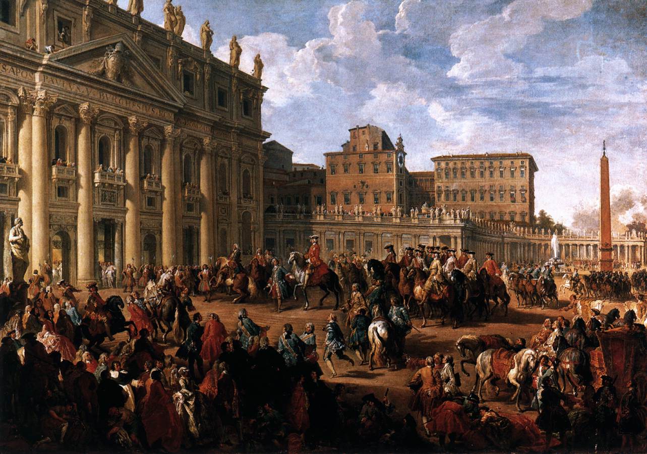 Charles III at St Peter's by PANNINI, Giovanni Paolo