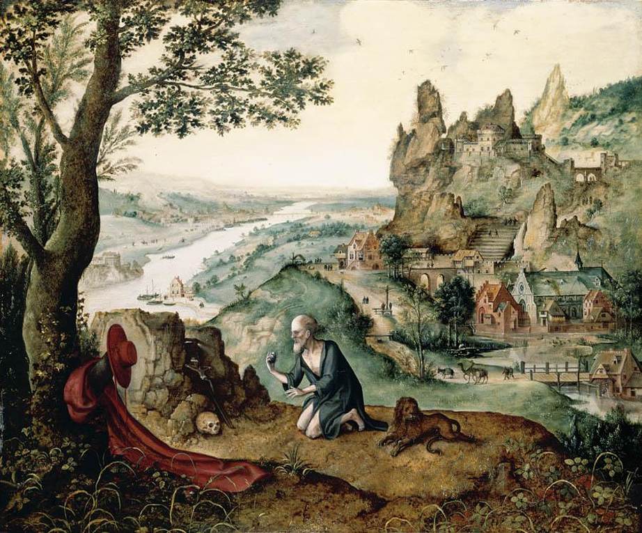 Landscape with the Penitent St Jerome by GASSEL, Lucas