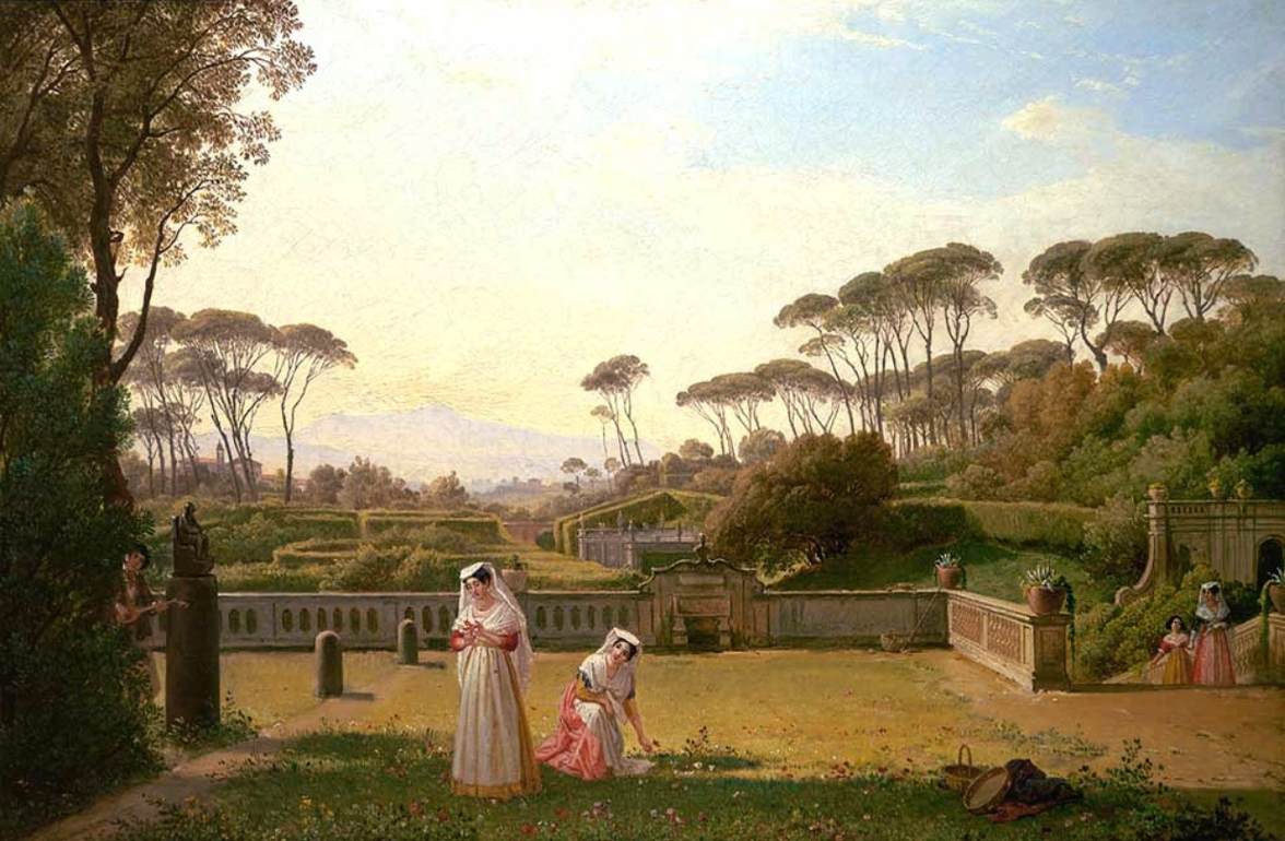 Garden of the Villa Doria Pamphili in Rome by CATEL, Franz Ludwig