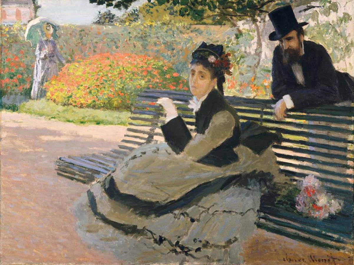 Camille Monet on a Garden Bench by MONET, Claude