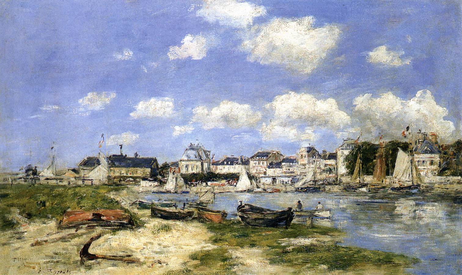 View of Trouville or The Harbour at Trouville by BOUDIN, Eugène