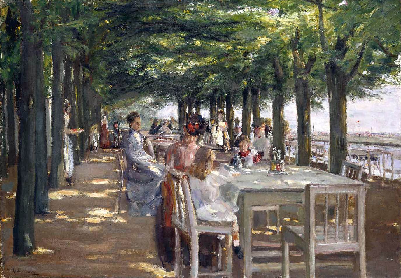 The Terrace at Jacob's Restaurant in Nienstedten-an-der-Elbe by LIEBERMANN, Max