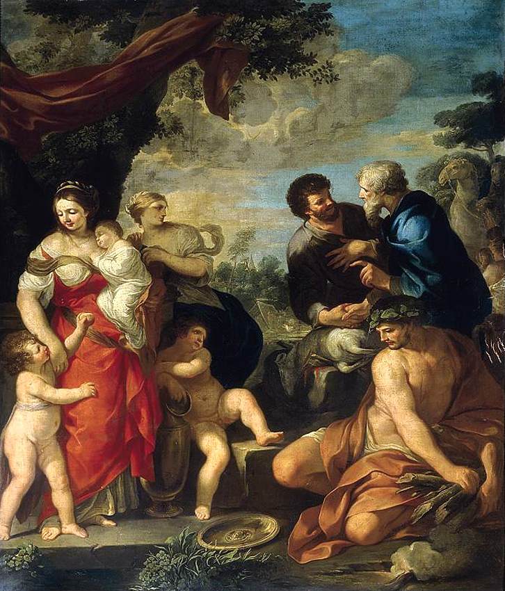 The Reconciliation of Jacob and Laban by FERRI, Ciro