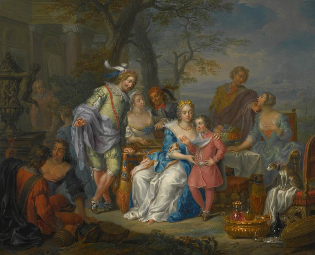 Elegant Company in a Landscape by JANNECK, Franz Christoph