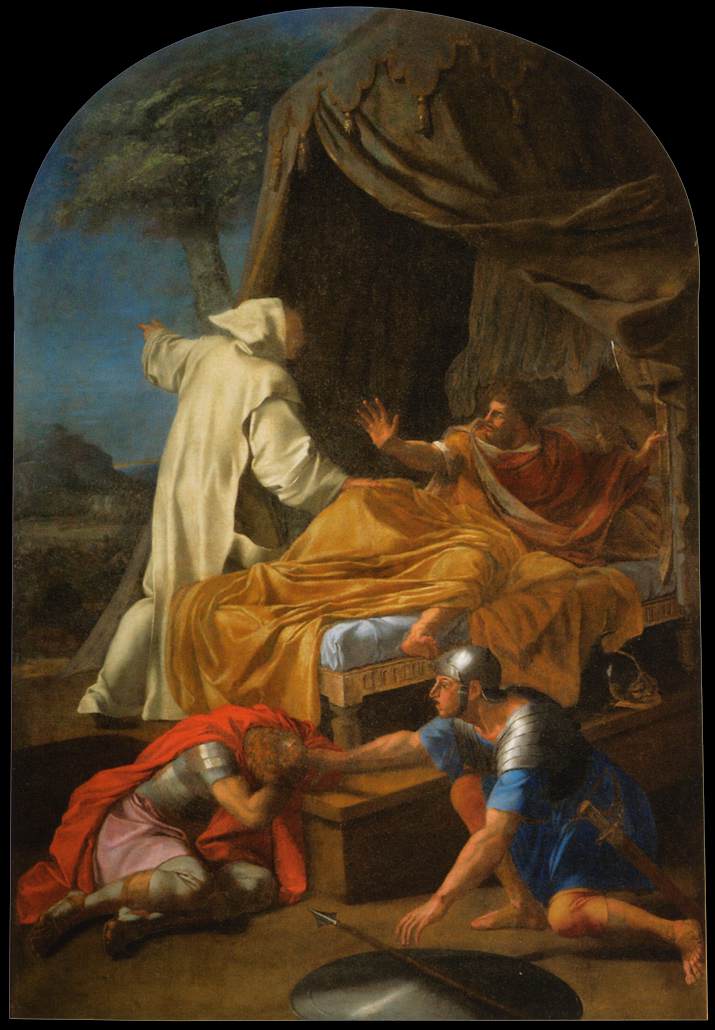 St Bruno Appearing to Comte Roger by LE SUEUR, Eustache