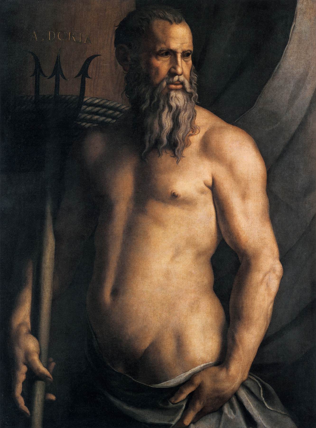 Portrait of Andrea Doria as Neptune by BRONZINO, Agnolo