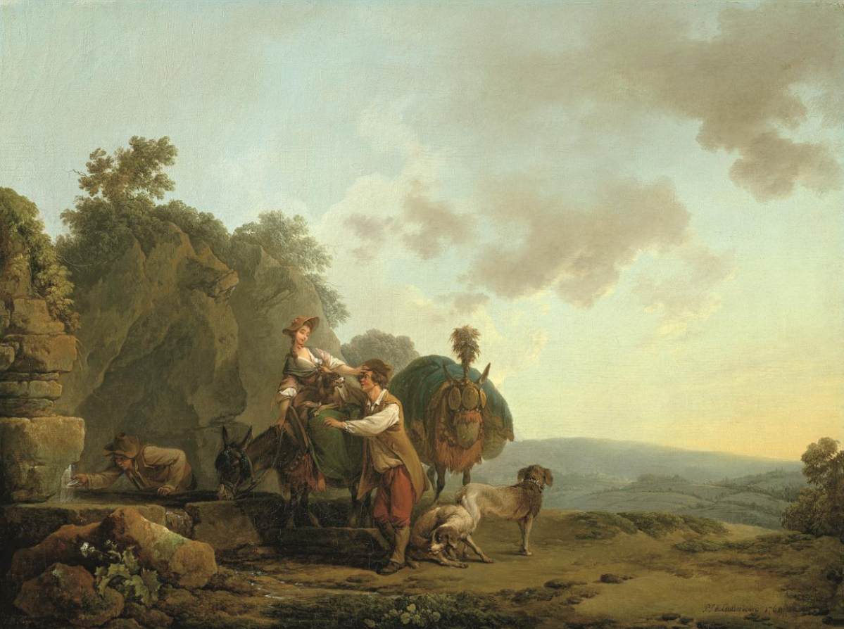 Travellers at a Well by LOUTHERBOURG, Philip Jacques de