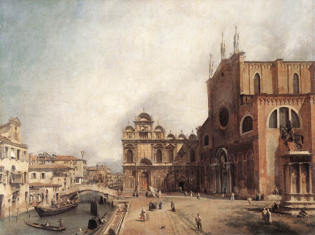 Santi Giovanni e Paolo and the Scuola di San Marco by CANALETTO