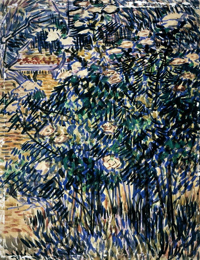 Flowering Bushes in the Asylum Garden by GOGH, Vincent van