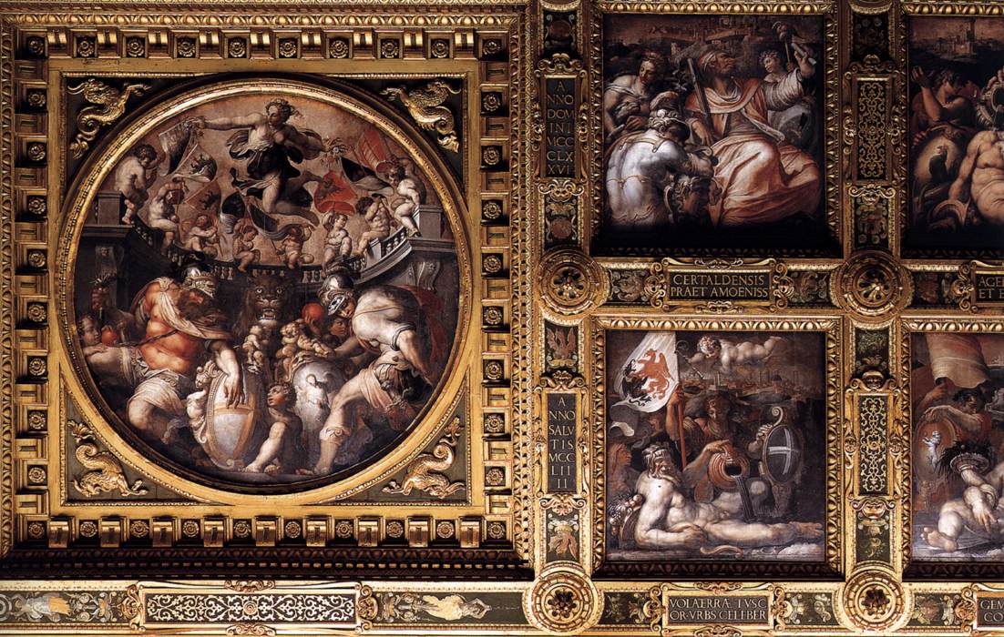 Ceiling of the Sala del Cinquecento (detail) by