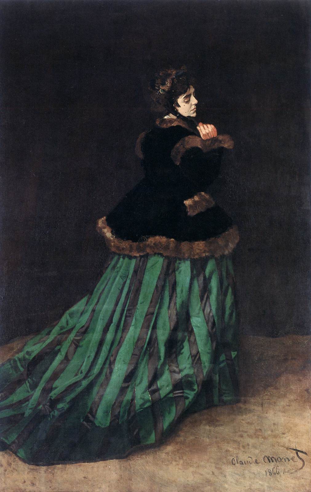 Camille (Woman in Green Dress) by MONET, Claude