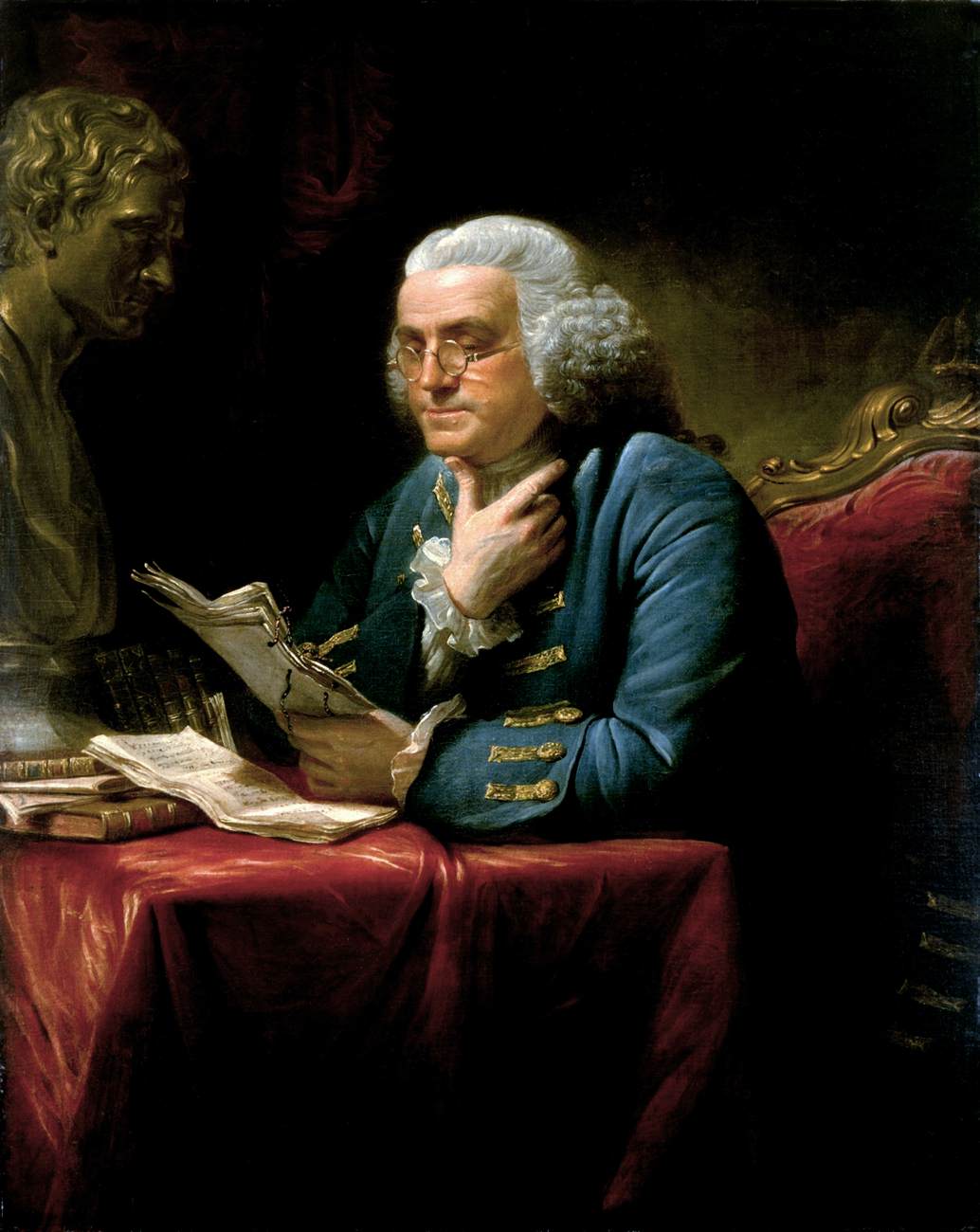 Portrait of Benjamin Franklin by