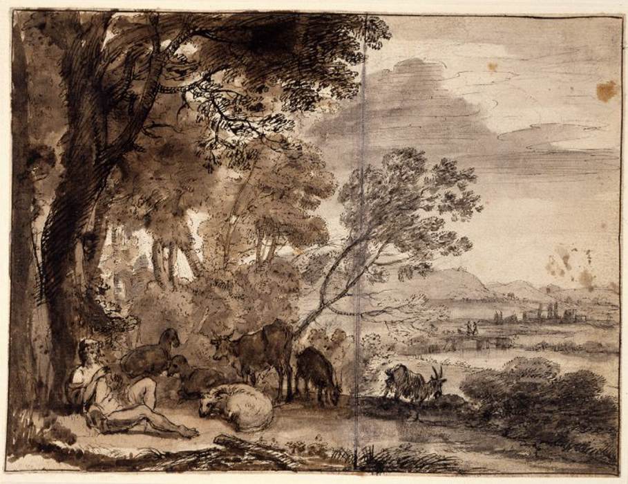 Landscape with a Goatherd by CLAUDE LORRAIN