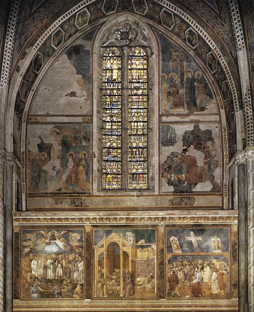 Frescoes in the second bay of the nave by GIOTTO di Bondone