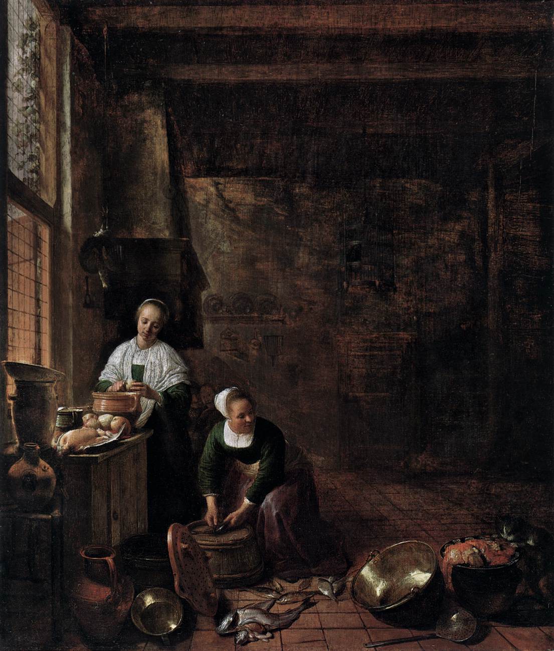 A Kitchen by SORGH, Hendrick Maertensz.