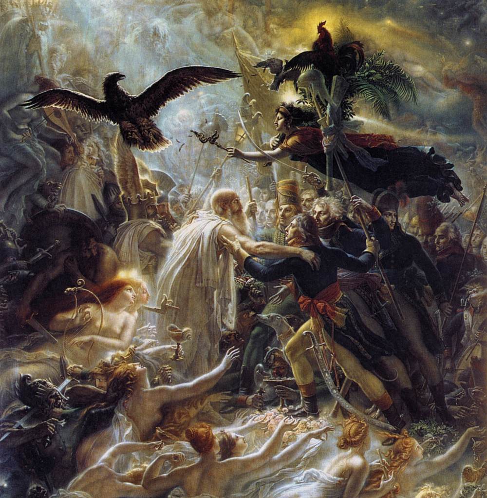 Ossian Receiving the Ghosts of French Heroes by GIRODET DE ROUCY-TRIOSON, Anne-Louis