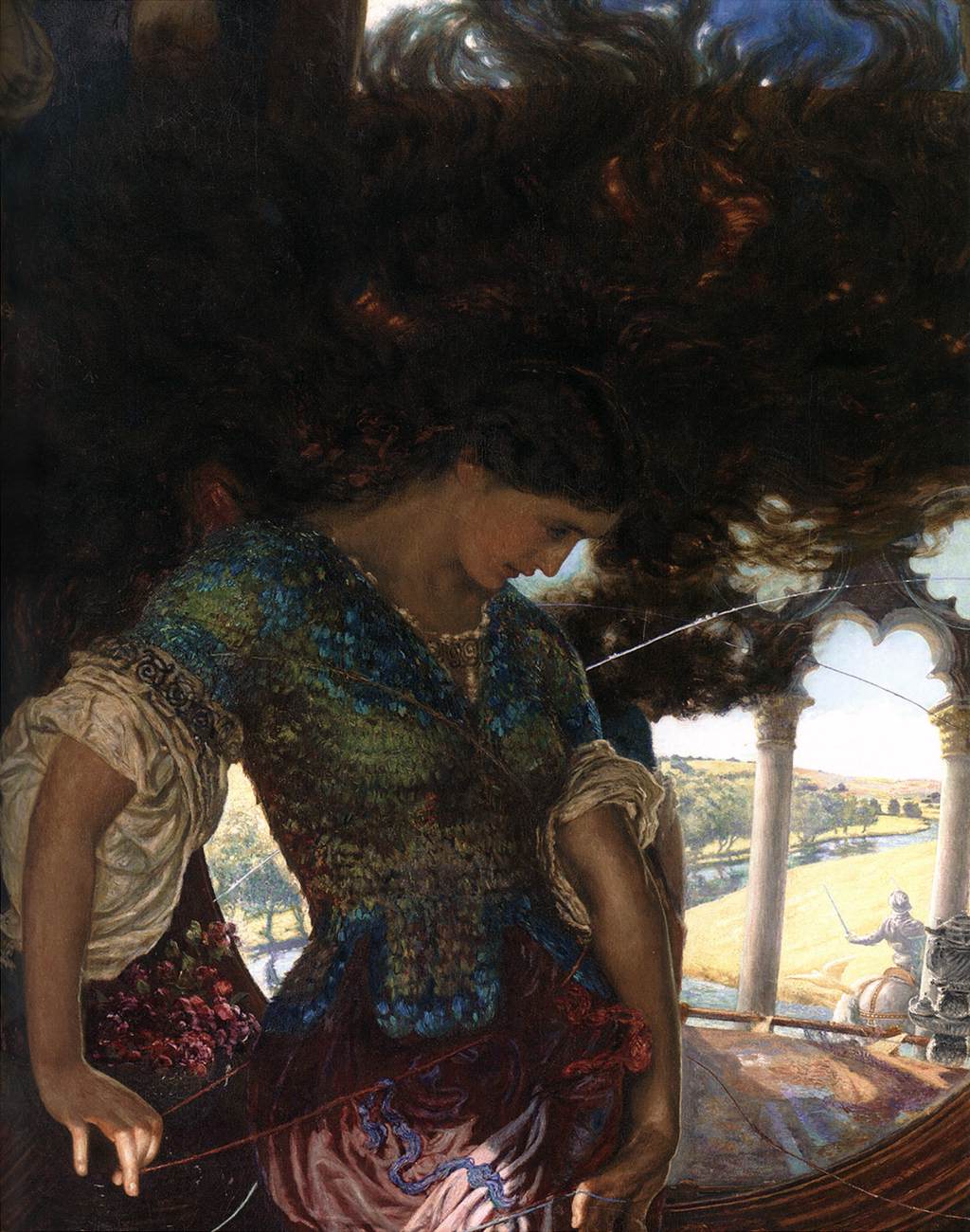 The Lady of Shalott (detail) by HUNT, William Holman