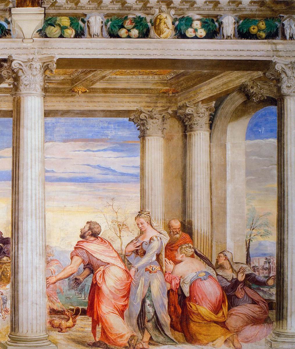 West wall of the camerone (detail) by