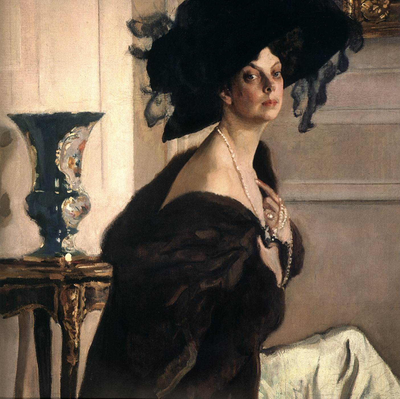 Portrait of Princess Orlova (detail) by SEROV, Valentin