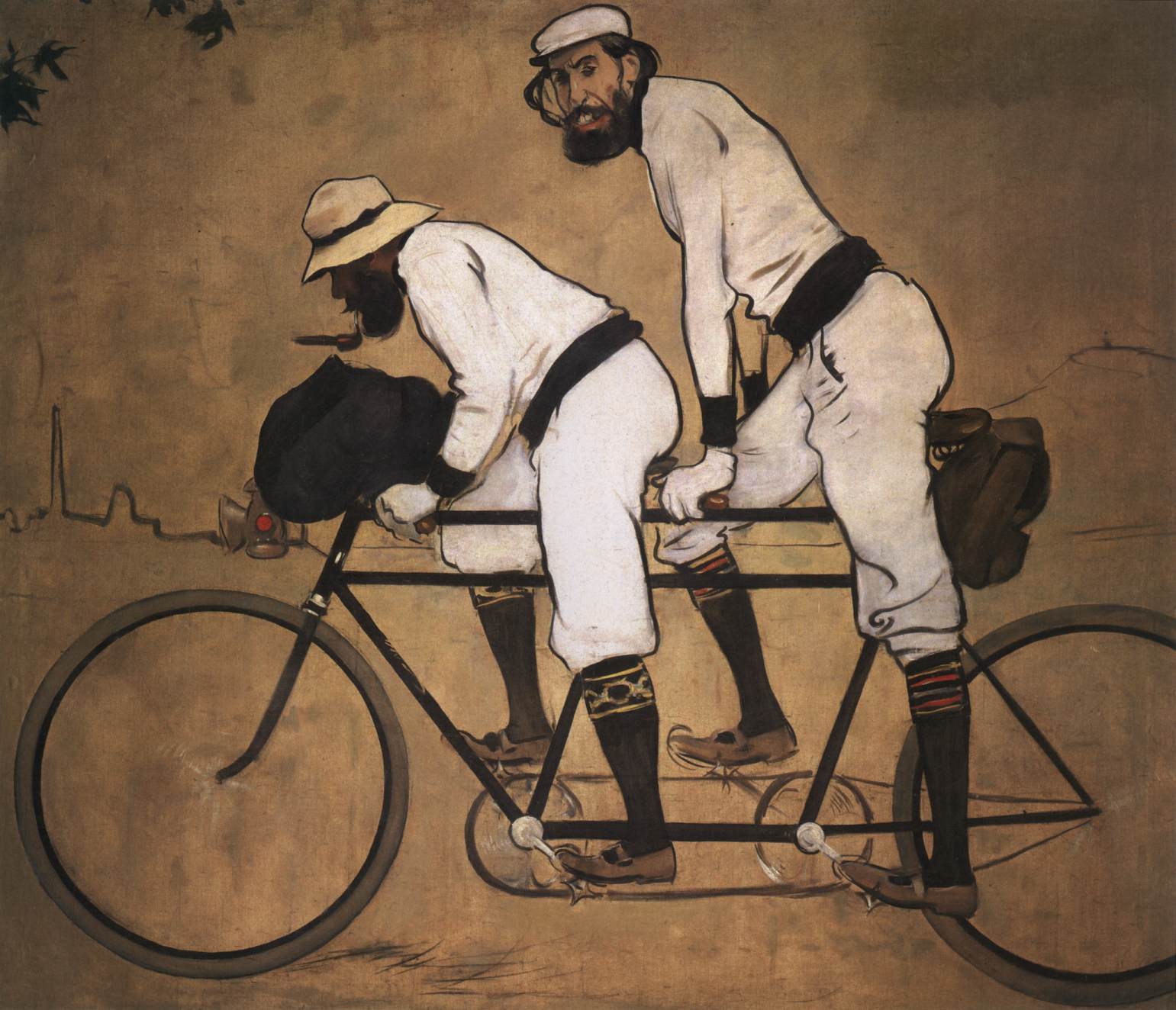 Ramón Casas and Pere Romeu on a Tandem by CASAS I CARBÓ, Ramón