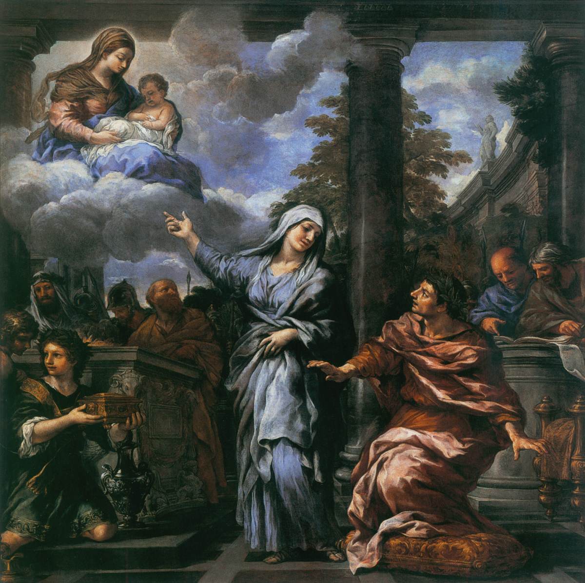 Augustus and the Sibyl by CORTONA, Pietro da