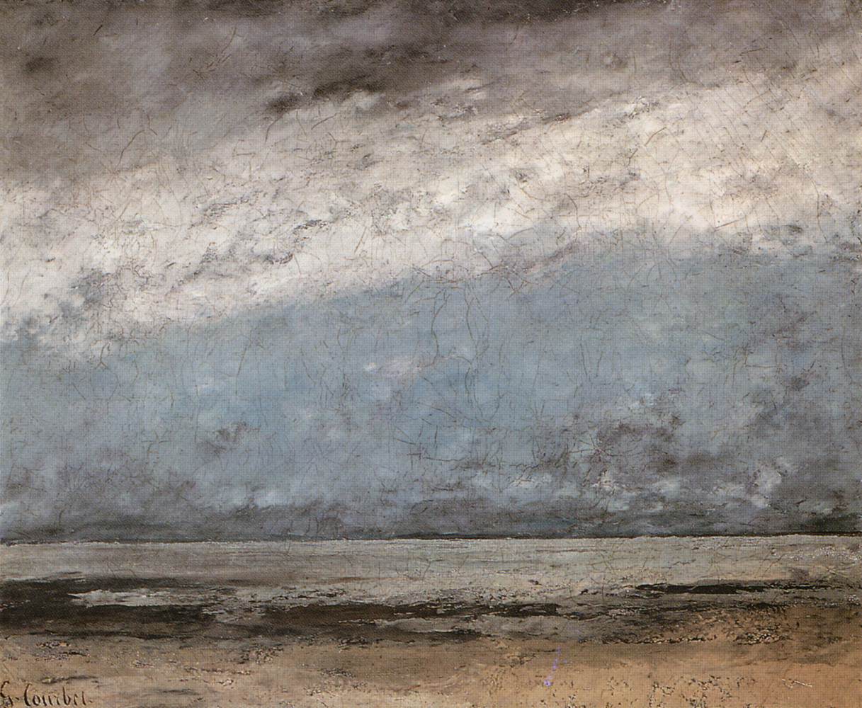 Beach near Trouville by COURBET, Gustave