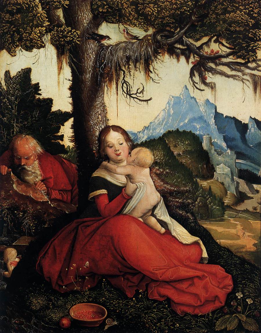 The Holy Family in the Open by BALDUNG GRIEN, Hans