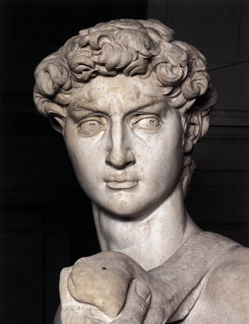 David (detail) by MICHELANGELO Buonarroti