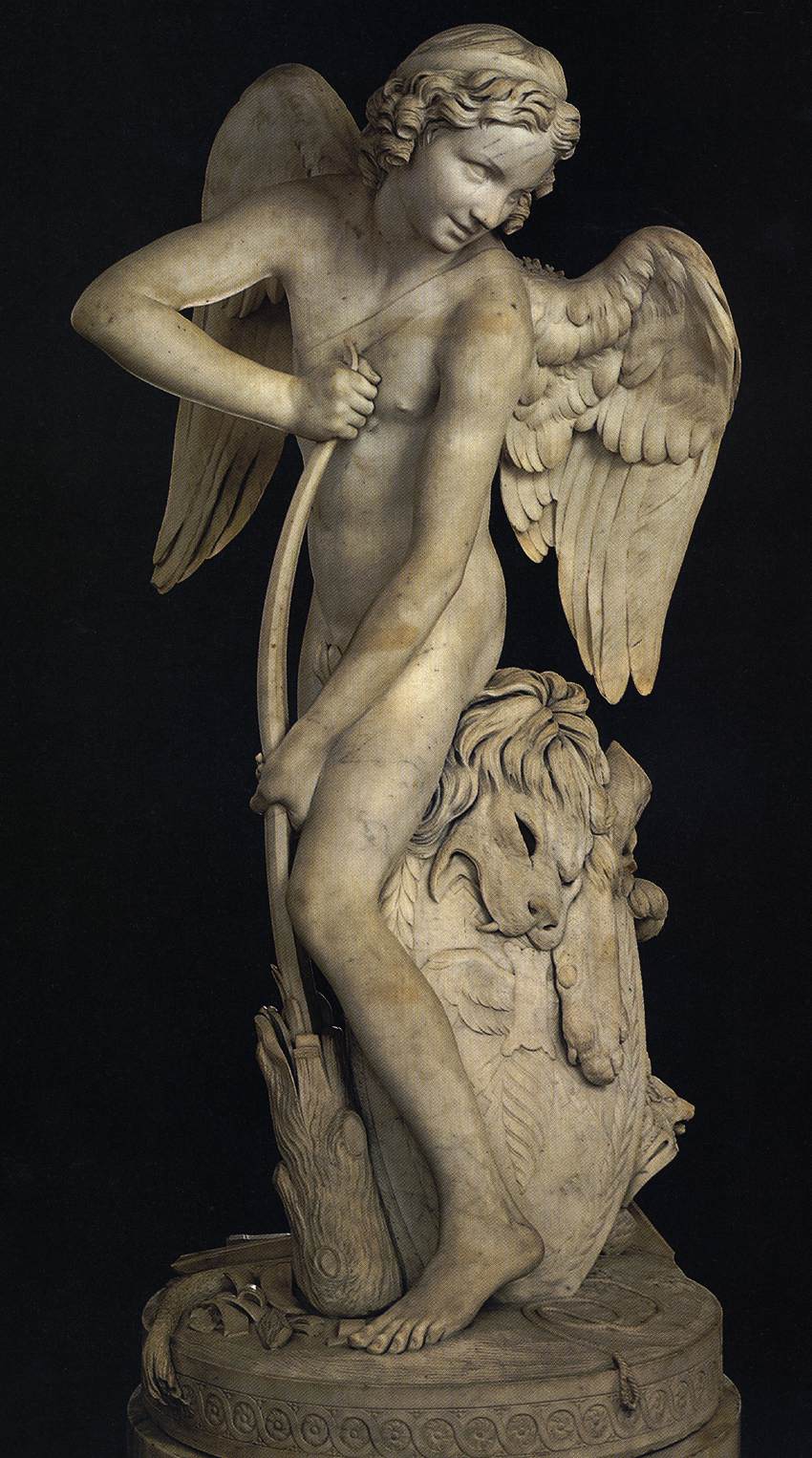 Cupid Making a Bow out of the Club of Hercules by BOUCHARDON, Edme