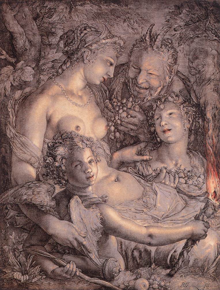 Without Ceres and Bacchus, Venus would Freeze by GOLTZIUS, Hendrick