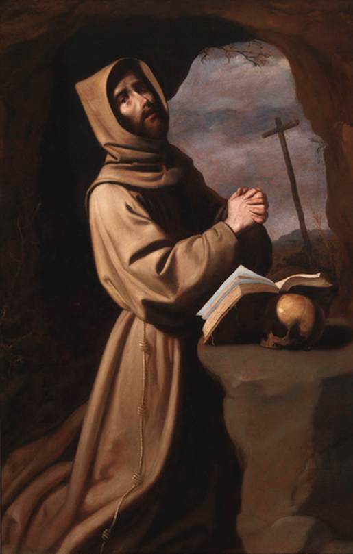 St Francis at Prayer by ZURBARÁN, Francisco de