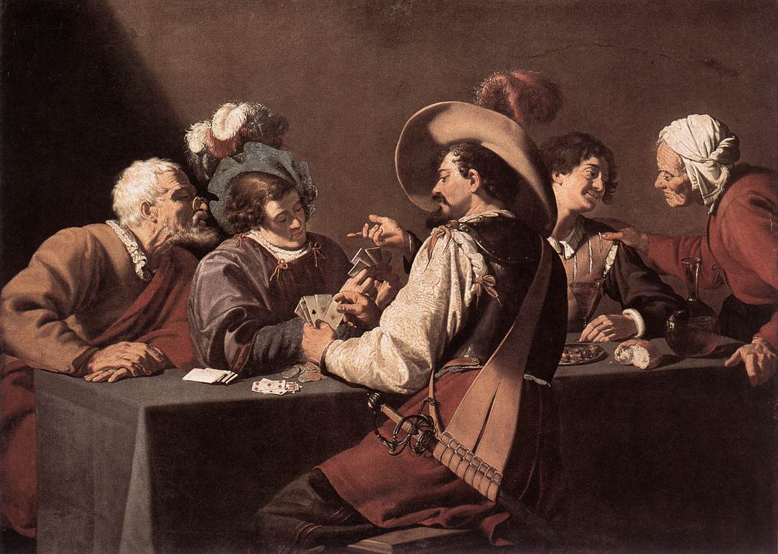 The Card Players by ROMBOUTS, Theodor