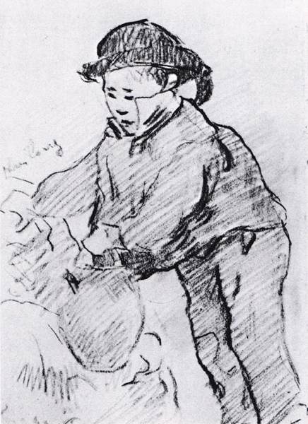 Little Breton Boy Carrying a Jug by GAUGUIN, Paul