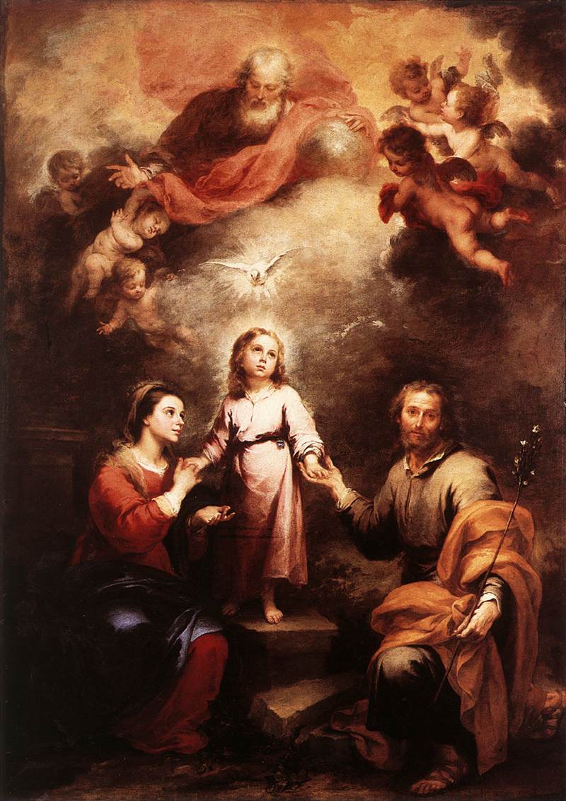 The Two Trinities by MURILLO, Bartolomé Esteban