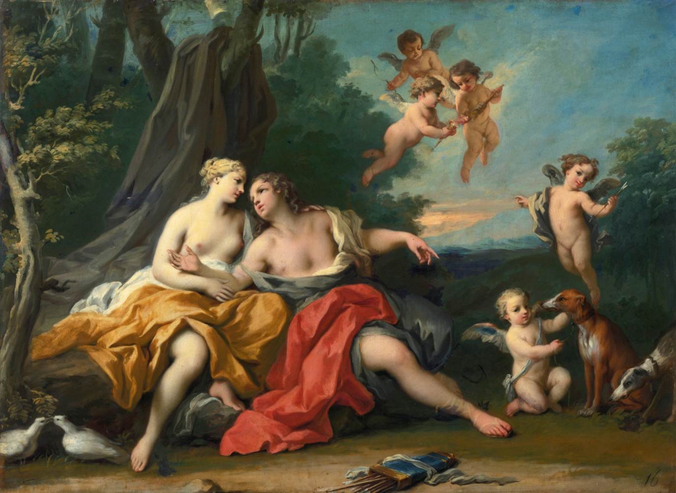 Venus and Adonis by AMIGONI, Jacopo