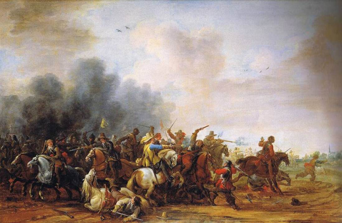 A Cavalry Battle by MEULENER, Pieter