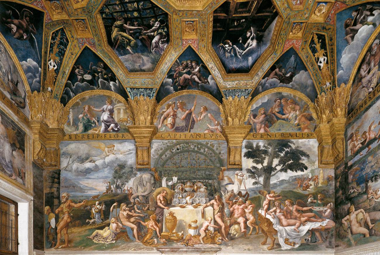 View of the Sala di Psiche (south wall) by GIULIO ROMANO