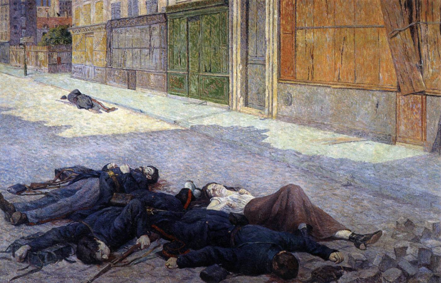 A Street in Paris in May 1871 by LUCE, Maximilien