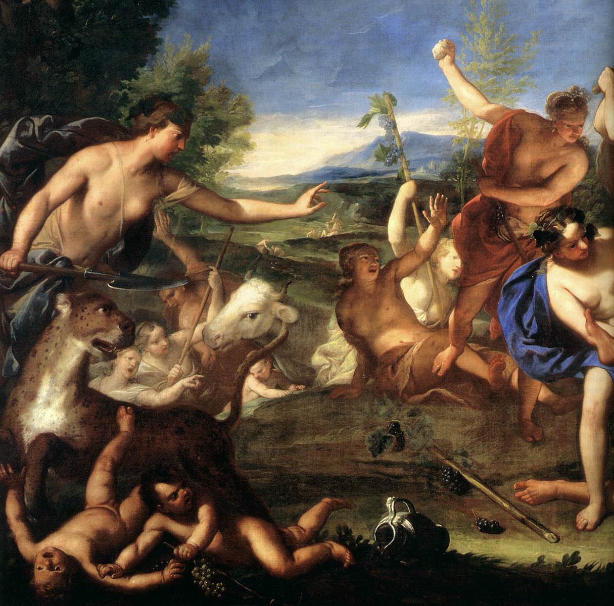 Orpheus and the Bacchantes (detail) by