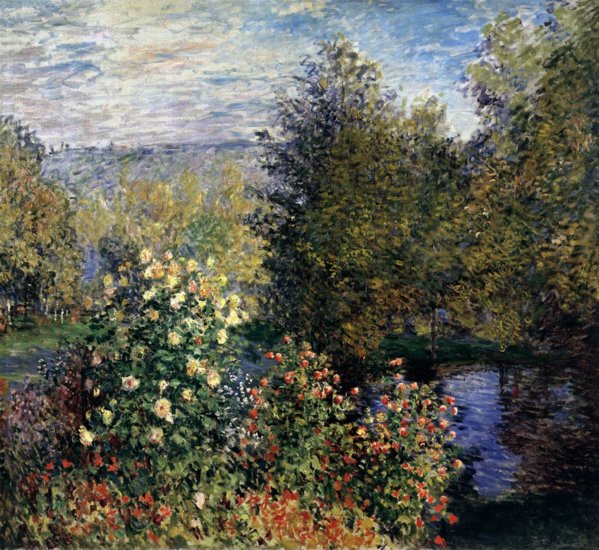 A Corner of the Hoschedé Garden at Montgeron by MONET, Claude