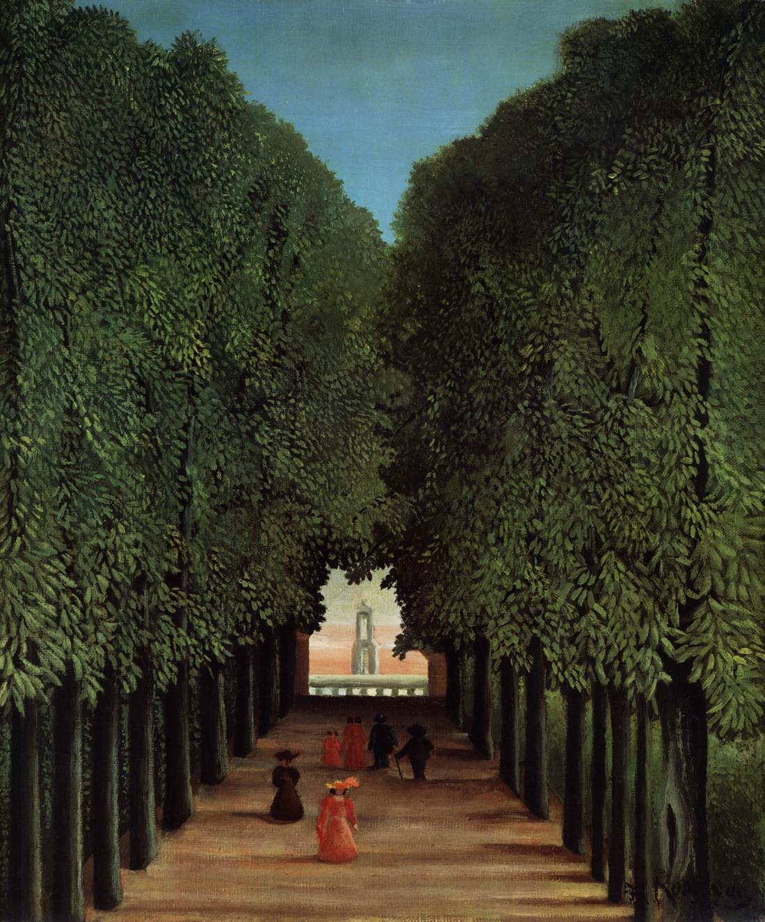 The Alley in the Park of Saint-Cloud by ROUSSEAU, Henri