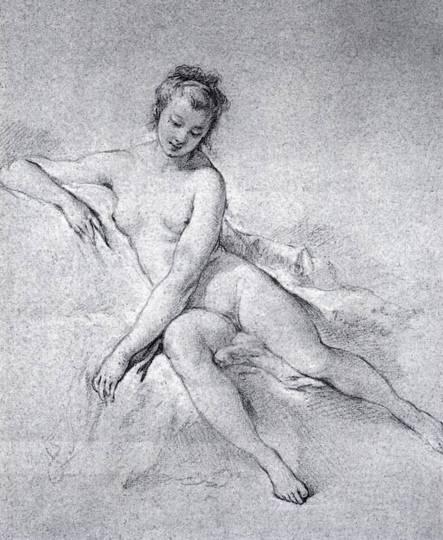 Seated Female Nude by BOUCHER, François